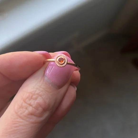 Rose Gold Sunburst 3 Piece Ring - Picture 9 of 12